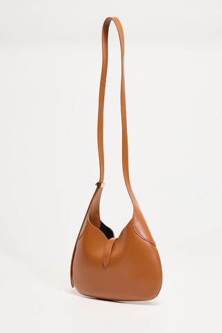 ##Sac bandoulière en cuir - Marron