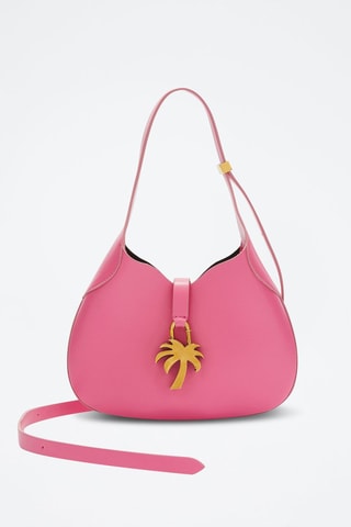 ##Sac bandoulière en cuir - Rose