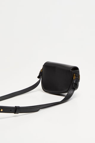 ##Sac bandoulière en cuir - Noir