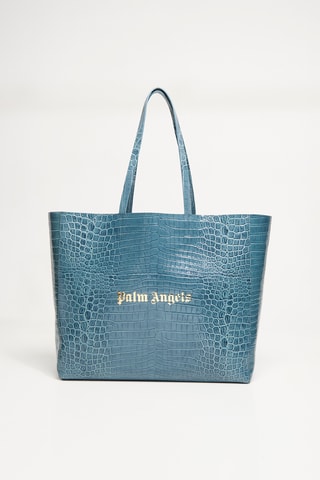 ##Sac porté épaule en cuir - Bleu pétrole