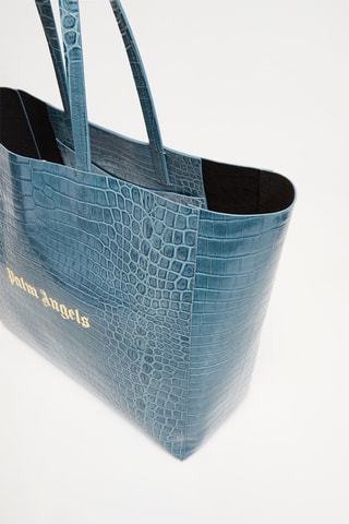 ##Sac porté épaule en cuir - Bleu pétrole