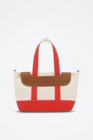 ##Cabas en cuir - Rouge et marron