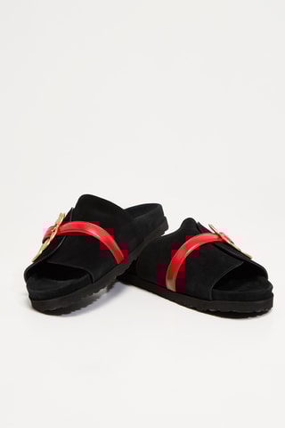 ##Mules en cuir - Noir