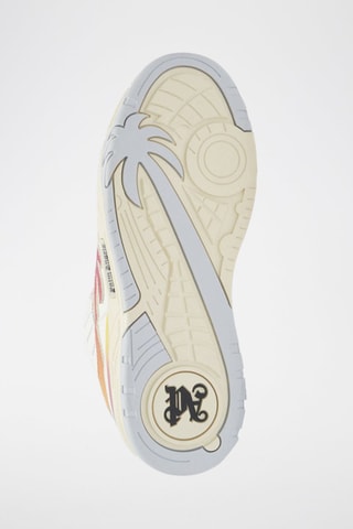 ##Baskets en cuir - Blanc et rose