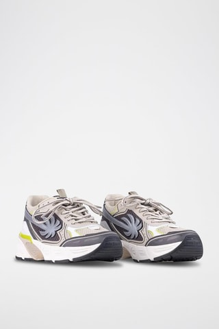 ##Baskets en cuir - Gris