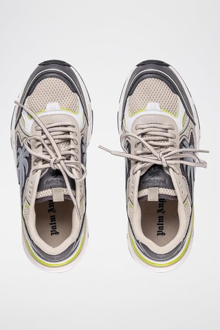 ##Baskets en cuir - Gris