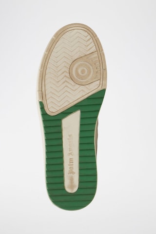 ##Basket en cuir - Blanc et vert clair