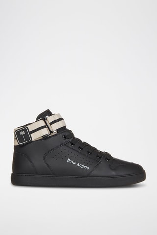 ##Baskets montantes en cuir - Noir