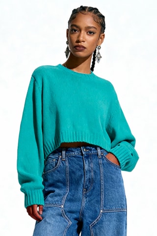 ##Pull en laine - Turquoise
