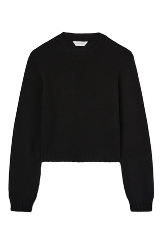 ##Pull en mérinos et cachemire - Noir et bleu clair