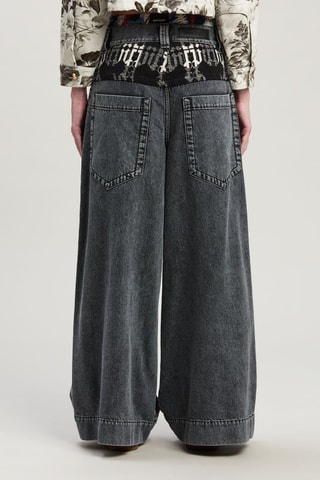 ##Jean wide legs - Gris