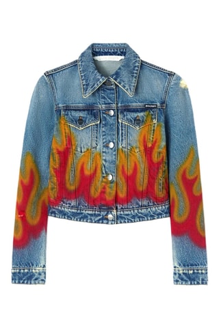 ##Veste courte en jean - Bleu