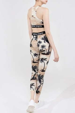 ##Legging taille haute - Beige et noir