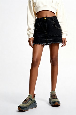 ##Minijupe en jean - Noir