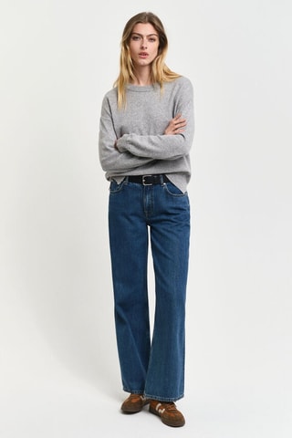 Maglia regular in lana - Grigio