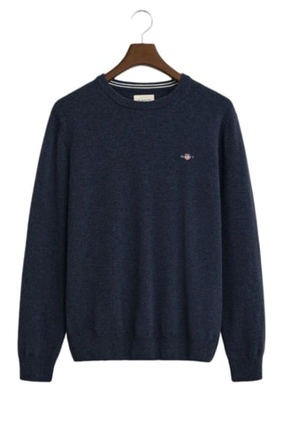 Maglia in lana d’agnello - Navy melange