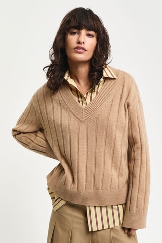 Maglia in lana d’agnello - Cammello