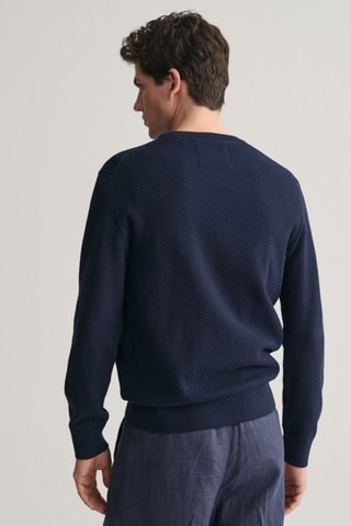 Maglia regular in cotone bio - Navy