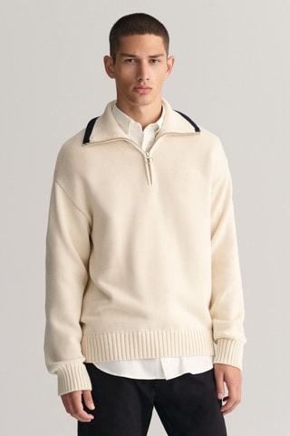 Maglia relaxed in lana - Crema