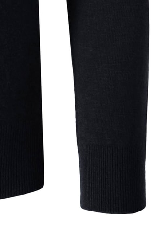 Maglia regular in lana - Blu scuro