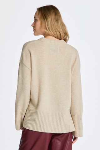Maglia relaxed in lana - Beige