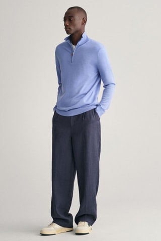 Maglia regular in lana merino - Azzurro