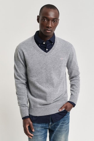 Maglia regular in lana - Grigio