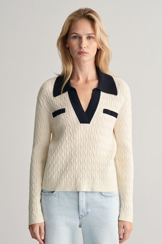 Maglia relaxed - Crema