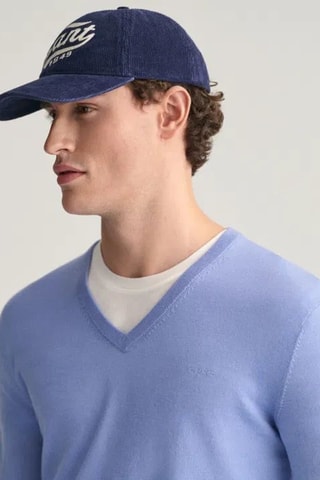 Maglia regular in lana merino - Azzurro