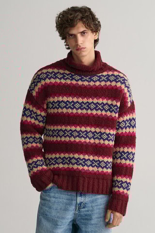 Maglia oversize in lana merino - Bordeaux