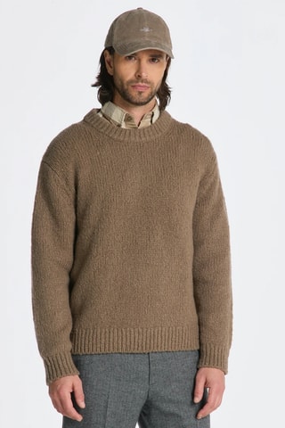 Maglia relaxed in lana - Marrone