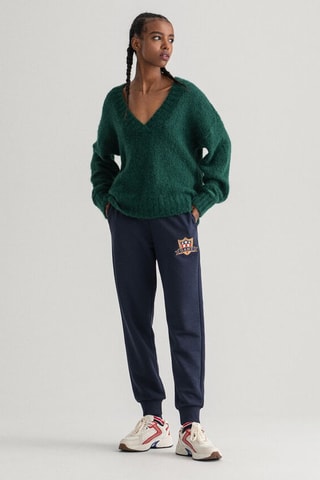 Maglia relaxed in lana - Verde scuro