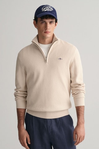 Maglia regular in cotone bio - Beige