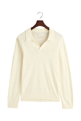 Maglia regular in seta - Crema