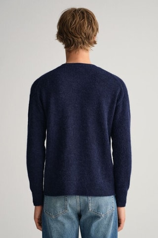 Maglia relaxed in lana - Navy