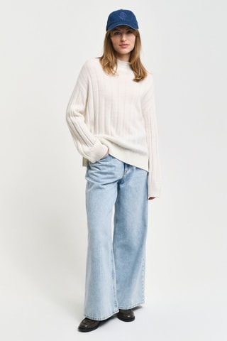 Maglia relaxed in lana - Crema