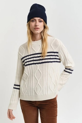 Maglia relaxed in lana - Crema