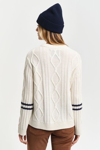 Maglia relaxed in lana - Crema