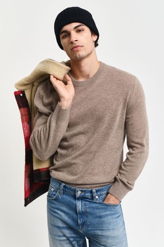 Maglia in cashmere - Marrone melange