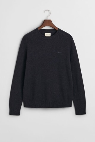 Maglia relaxed in lana - Navy