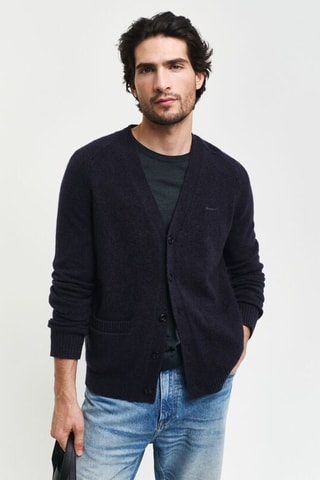 Cardigan in lana - Nero melange