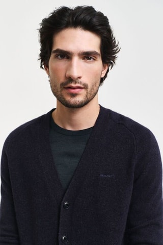 Cardigan in lana - Nero melange