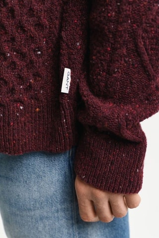 Cardigan in lana - Marrone melange