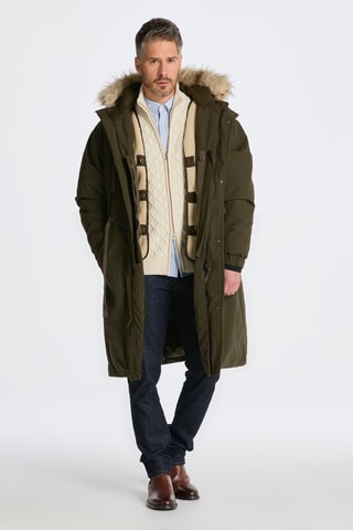 Cardigan in cotone bio e lana - Ecrù