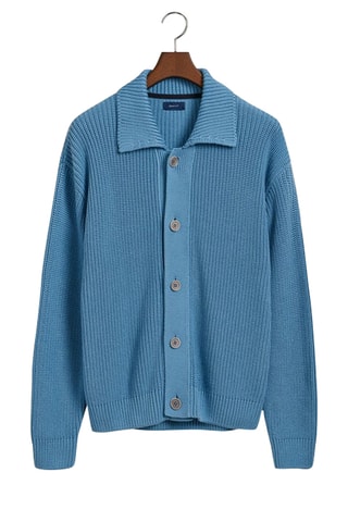 Cardigan relaxed in cotone bio - Blu chiaro