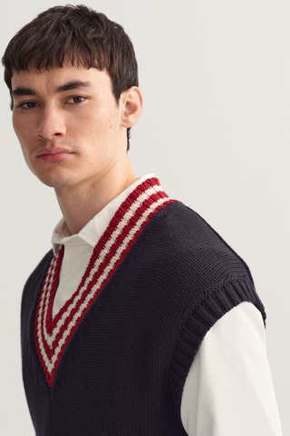 Pull oversize en laine - Bleu marine