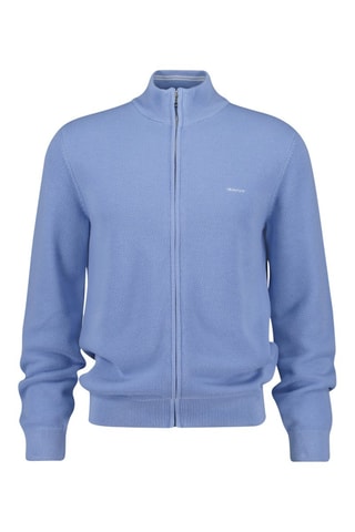 Cardigan in cotone bio - Celeste