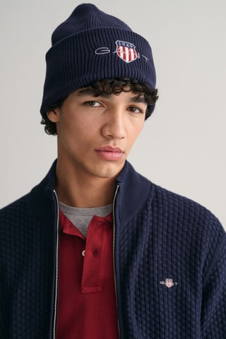 Cardigan in cotone bio - Navy