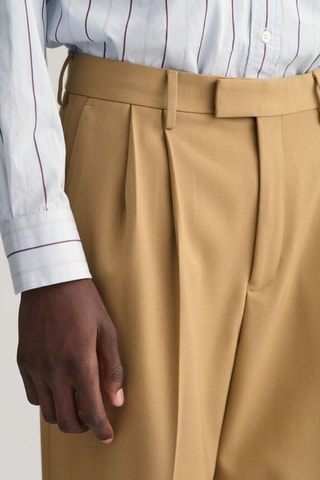Pantaloni in lana - Marrone chiaro