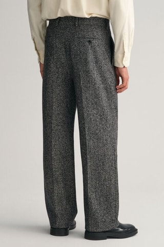 Pantaloni in lana - Grigio scuro melange